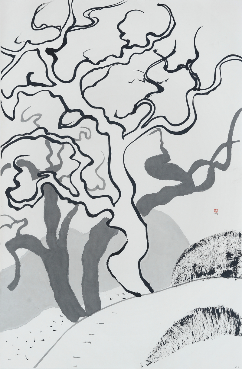 장병언, structure landscape 076, ink_on_paper, painting, 2026